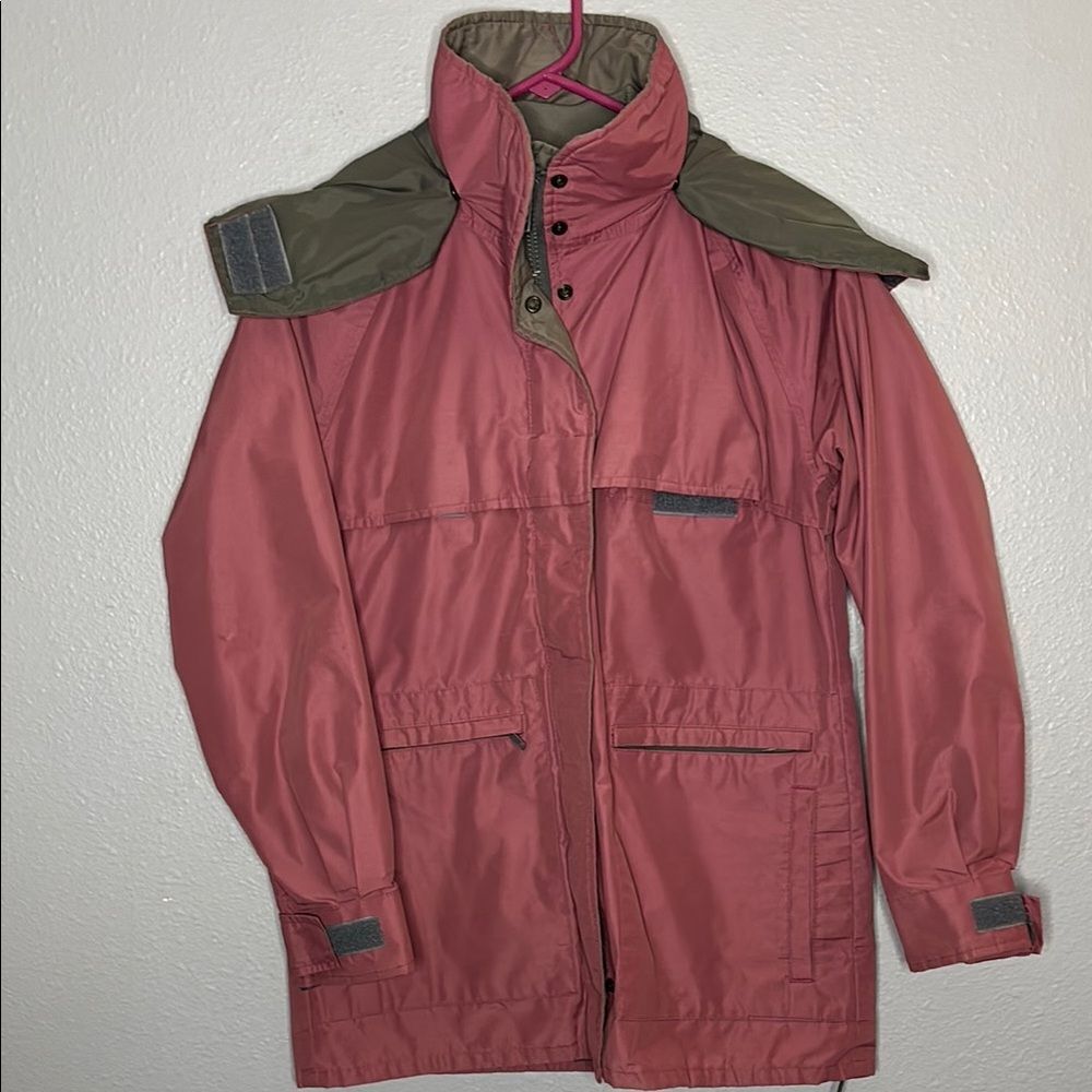 Eddie Bauer Vintage Goretex Dusty Pink Mauve Hooded Jacket Size Small